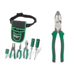Commercial Electric 7-Piece Electrician's Tool Set with Pouch and Wire Cutting Pliers thumbnail 1