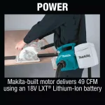 Makita 18V LXT Cordless 3/4 Gal. Portable Dry Dust Extractor and Blower (Tool-Only) thumbnail 6