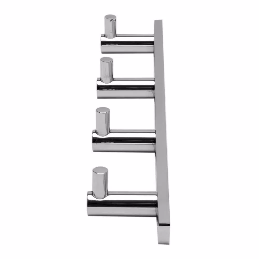 ALFI BRAND AB9528 Quadruple Robe Hook, Polished Chrome, Solid Brass