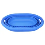 Southern Homewares Collapsible Laundry Basket, Space-Saving Plastic & Silicone Hamper, Blue thumbnail 7