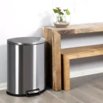 StyleWell 13 Gal. Stainless Steel D-Shaped Step-On Trash Can with Removable Liner thumbnail 2