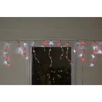 Northlight 6.75 ft. 100-Light Red and Pure White LED Wide Angle Icicle Lights, Indoor/Outdoor thumbnail 2