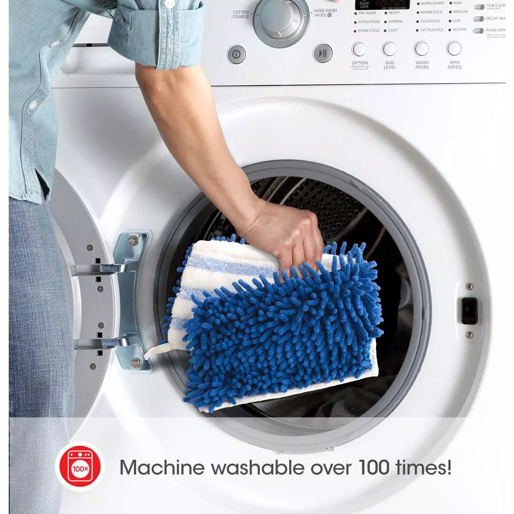 O-Cedar Dual Action Microfiber Flip Mop Refill - Blue Wet/Dry Flat Mop Pad