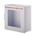 AdirMed Universal Steel AED Wall Cabinet with Clear Acrylic Window - White thumbnail 1