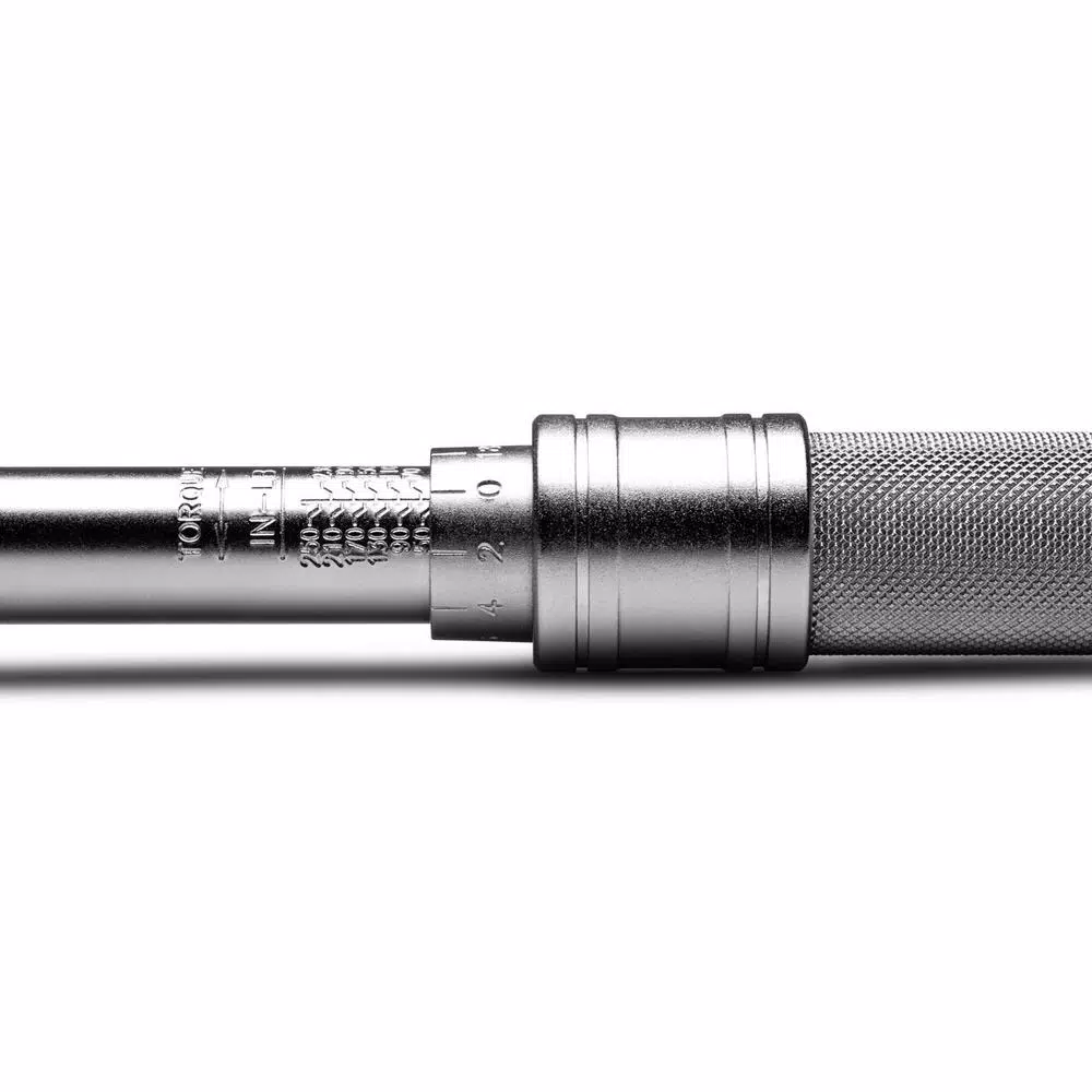 Capri Tools Industrial 1/4 in. Drive Torque Wrench, 50 to 250 in.lbs, Dual Scale Steel Construction