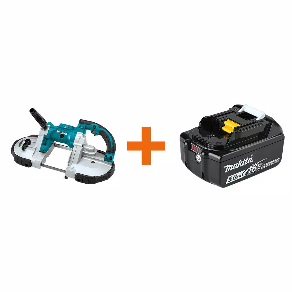 Makita 18V LXT Cordless Portable Band Saw Kit with 5.0Ah Battery (XBP02Z)