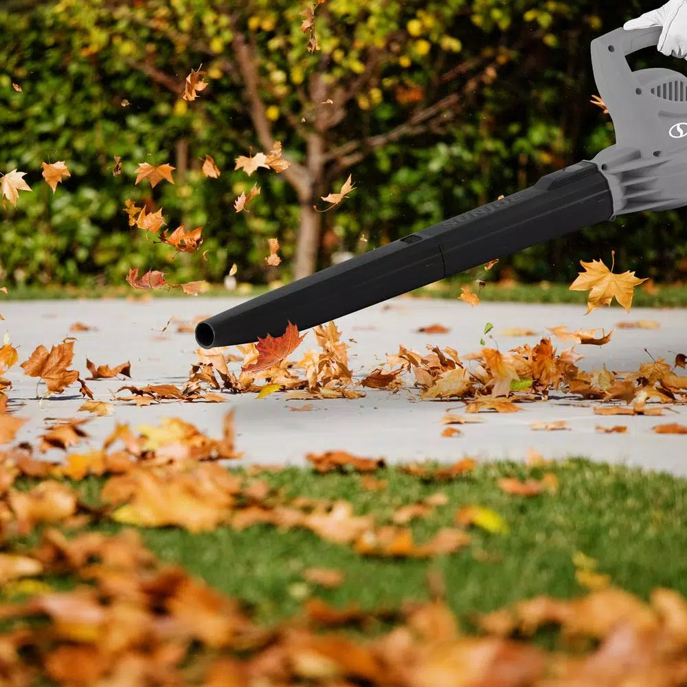 Sun Joe 6 Amp Electric Handheld Leaf Blower, 155 MPH, 200 CFM, Gray