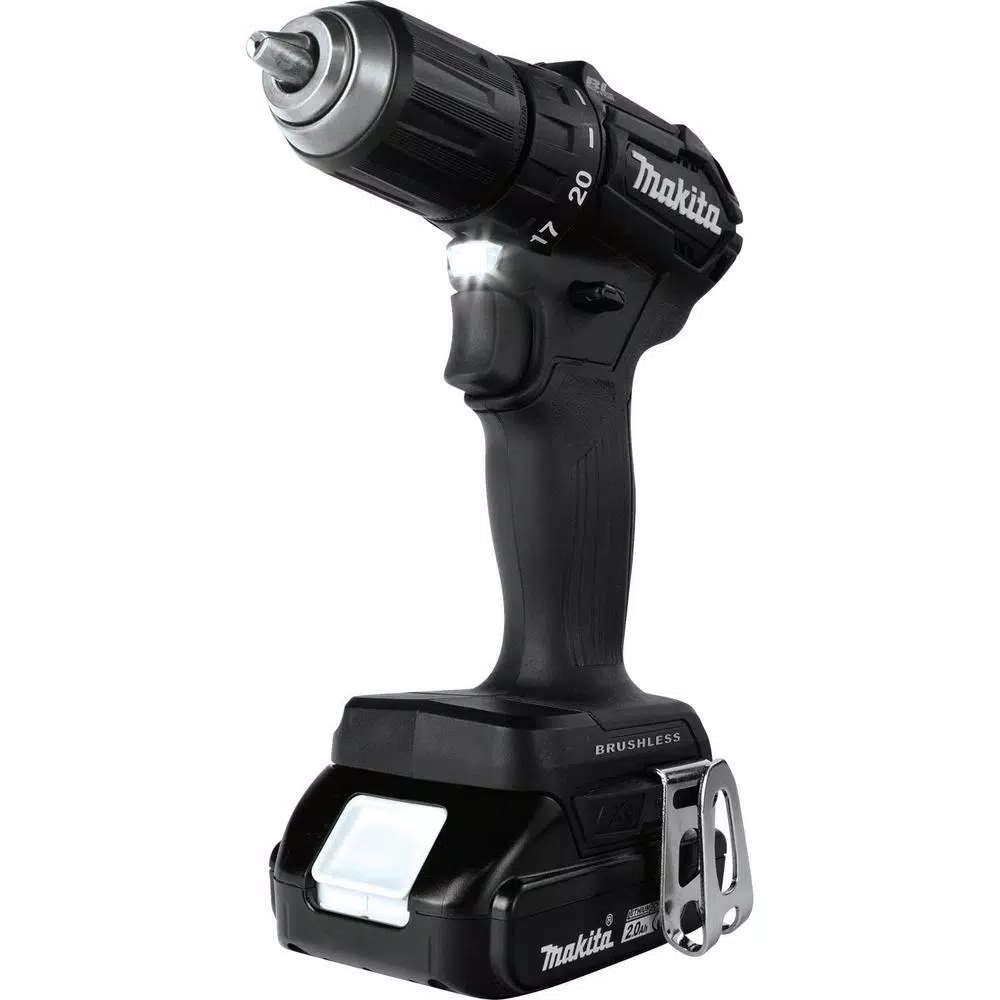 Makita 18V LXT Sub-Compact Brushless 1/2 in. Driver Drill Kit with 2.0 Ah Battery and Charger