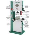 Grizzly Industrial 21" Industrial Vertical Bandsaw with 5 HP Motor and Brake thumbnail 3