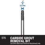 Dremel 570 1/8 in. Carbide Grout Removal Bit thumbnail 3