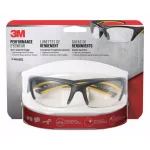 3M Performance Eyewear Safety Glasses, Gray/Yellow Frame, Clear Anti-Fog & Scratch Resistant Lenses (4-Pack) thumbnail 2