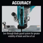 Makita 10 in. 15 Amp Dual-Bevel Sliding Compound Miter Saw with Laser and Folding Stand Kit thumbnail 9