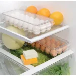 interDesign Fridge Binz 21 Egg Holder, Clear Plastic Refrigerator Storage Container thumbnail 2