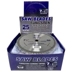 GRIP TIGHT TOOLS Grip Tight Professional 7-1/4 in. 60-Tooth Tungsten Carbide Tipped Circular Saw Blade (25-Pack) thumbnail 2