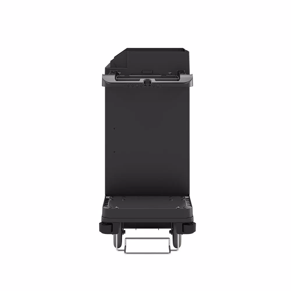 Suncast Commercial Standard Housekeeping Cart with Laundry Bag and Tool Storage, Black