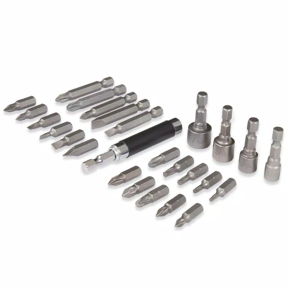Stalwart 26-Piece Power Bit and SAE Nut Driver Set with Ergonomic Handle and Storage Case