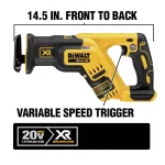 DEWALT 20V MAX XR Brushless Compact Reciprocating Saw Kit with 5.0 Ah Battery thumbnail 2