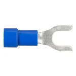 CURT Spade Wire Terminals, 16-14 Gauge, #10 Stud Size, Blue, 100-Pack thumbnail 1