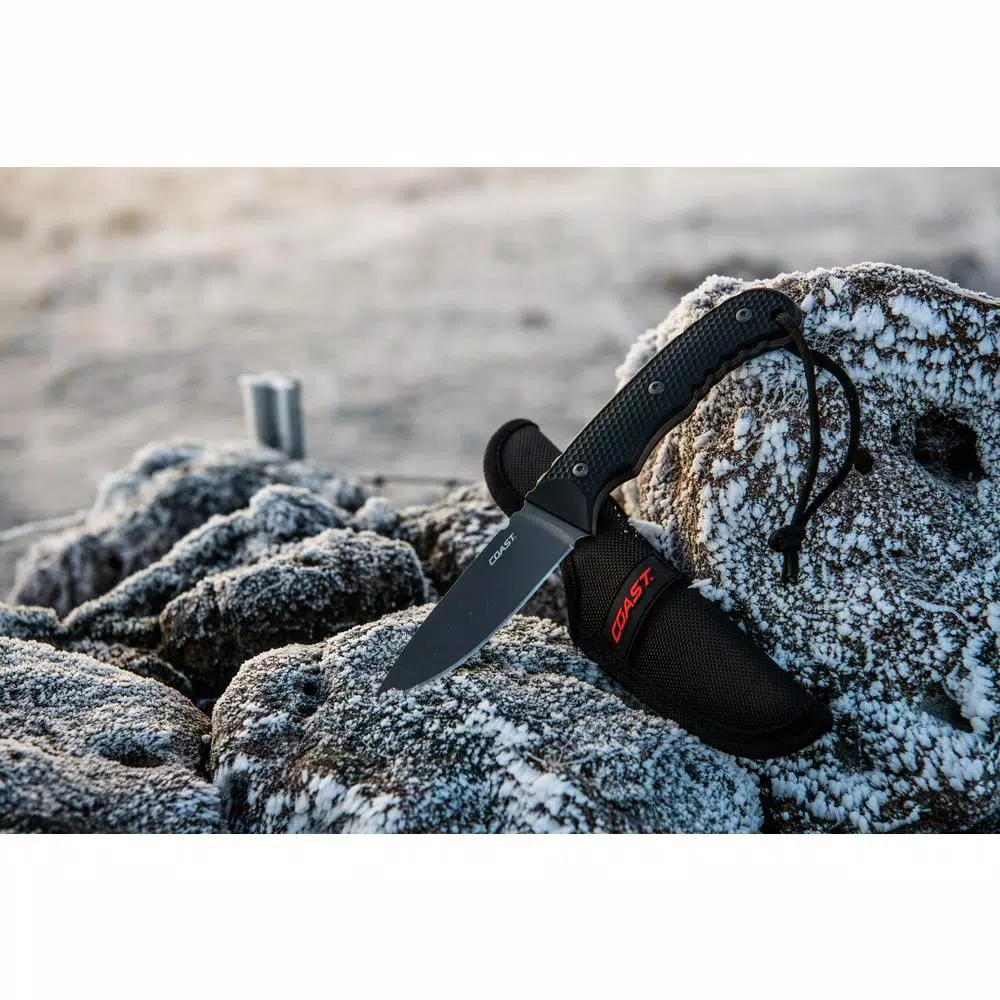Coast F402 Full-Tang 4 in. Stainless Steel Fixed Blade Utility and Hunting Knife