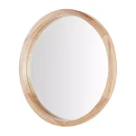 Home Decorators Collection Round Natural Wood Accent Mirror, Brown, 24 in. thumbnail 6