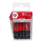 Milwaukee SHOCKWAVE T25 Torx 2 in. Impact Duty Steel Screwdriver Bits, 15-Pack thumbnail 2