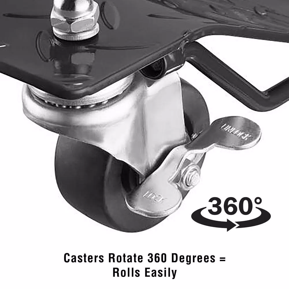 Pentagon Tool Premium Steel Car Tire Skate Dolly 4-Pack, 1,500 lbs Capacity per Skate