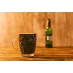 LavoHome 16 oz Clear Dimple Stein Beer Glass Mugs with Large Handle, Set of 6 thumbnail 5