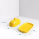 Sweese Porcelain Butter Dish with Lid - Cute Yellow Butter Keeper for Kitchen Storage thumbnail 2
