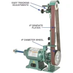 Grizzly Industrial 1 HP Belt Sander and Buffer, 110V Woodworking Knife Grinder with Quick-Release Mechanism thumbnail 4