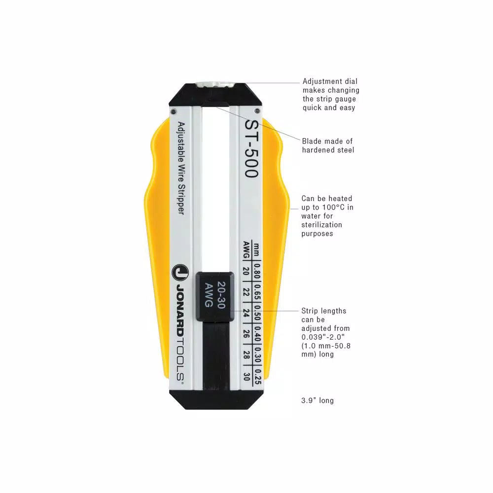 Jonard Tools ST-550 Adjustable Wire Stripper, 18-28 AWG