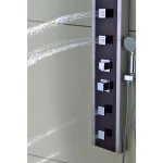 ANZZI 57 in. Monsoon Full Body Shower Panel System with Mahogany Deco-Glass & Chrome Trim thumbnail 13
