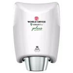 World Dryer SMARTdri Plus High Efficiency Automatic Electric Hand Dryer - White Aluminum thumbnail 1