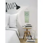 Unbranded Marmont Hill Light Green Macrame Wall Tapestry - Hand Woven Cotton Wall Hanging thumbnail 4