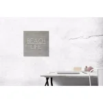 Petal Lane Home Beach Life Slat Board, Gray Wood Memo Board with White Lettering thumbnail 2
