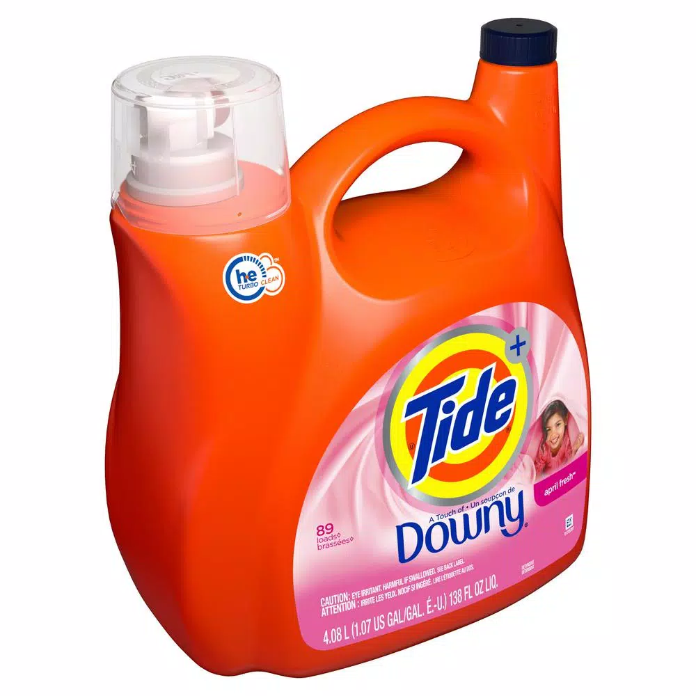 Tide April Fresh High Efficiency Liquid Laundry Detergent with Downy, 138 oz (72 Loads)