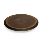 Picnic Time Acacia Wood Lazy Susan Rotating Serving Tray with 1" Chalkboard Rim thumbnail 2