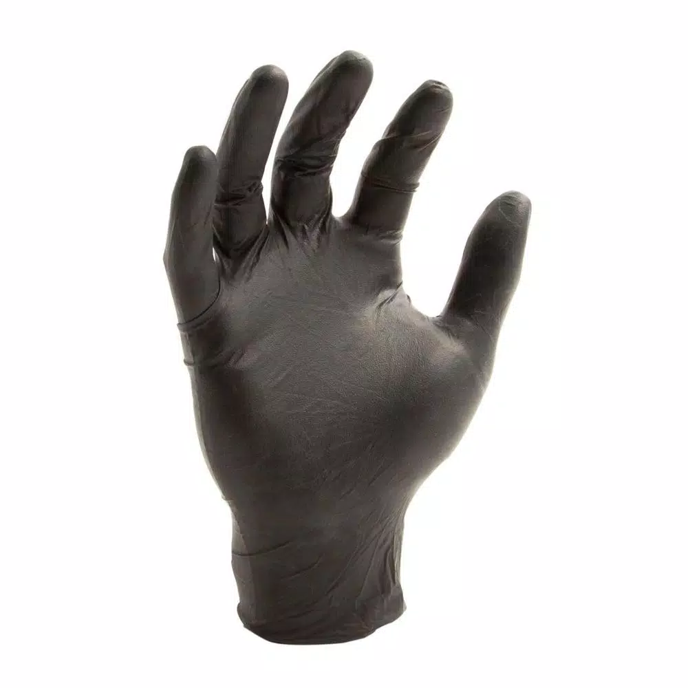 212 Performance Disposable Black Nitrile Gloves, Latex-Free, XX-Large, 100-Count