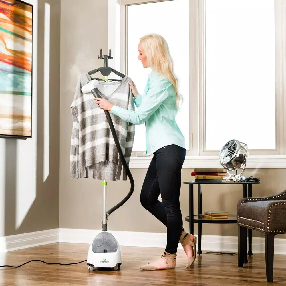 Steamfast SF-520 Full-Size Standing Garment Steamer with 70 oz. Water Tank and Telescopic Pole