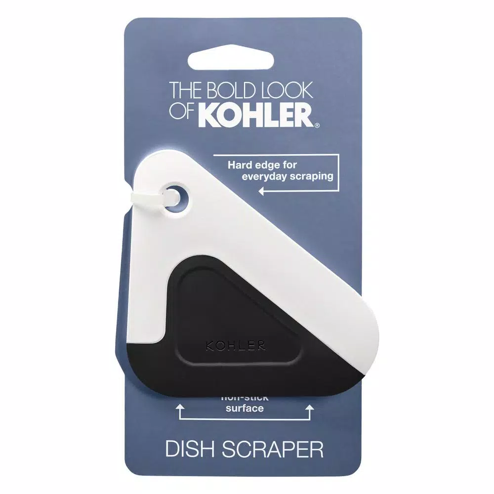 KOHLER Multi-Edge Silicone and Nylon Dish Scraper - White/Black