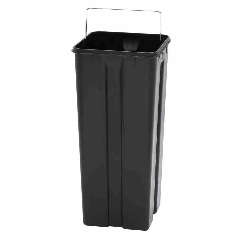 Step N' Sort 16 Gallon Red 2-Compartment Stainless Steel Trash and Indoor Recycling Bin