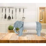 3R Studios Grey Elephant Shaped Freestanding Paper Towel Holder thumbnail 4