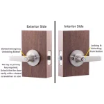 Copper Creek Satin Stainless Steel Privacy Lever for Bedroom and Bathroom thumbnail 5