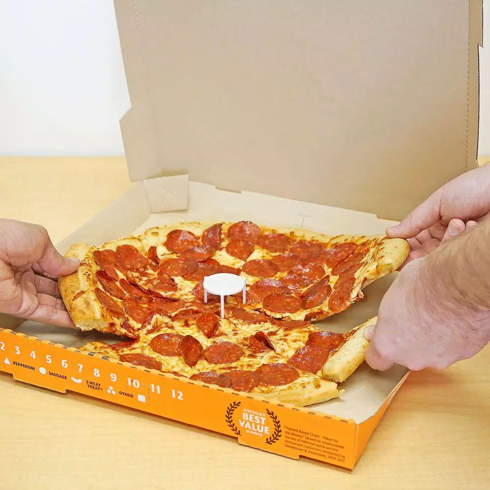 Southern Homewares Pizza Lid Savers, White Plastic Tripods, 1000 Count