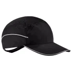 Skullerz 8955 Lightweight Vented Bump Cap Hat - Black Long Brim thumbnail 1