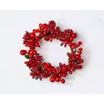 WORTH IMPORTS 3.5" Mixed Red Berry Candle Ring Set of 2 - Holiday Pillar Candle Decor thumbnail 1