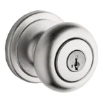 Kwikset Hancock Satin Chrome Entry Door Knob with SmartKey Security thumbnail 1