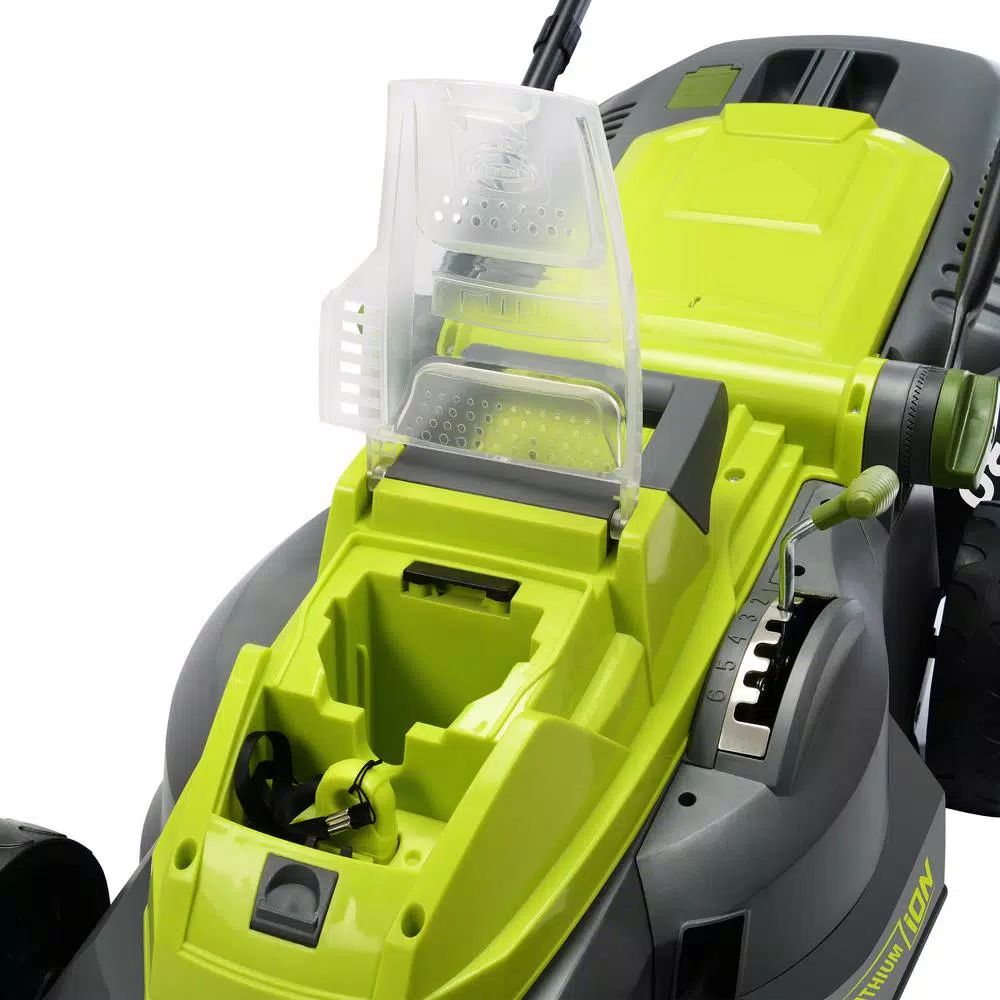 Sun Joe iON16LM 40V Cordless 16 in. Walk Behind Push Mower Kit with 4.0 Ah Battery and Charger