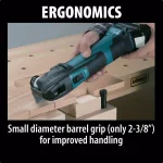 Makita 18V LXT Cordless Oscillating Multi-Tool Kit with 5.0Ah Battery and Charger thumbnail 8