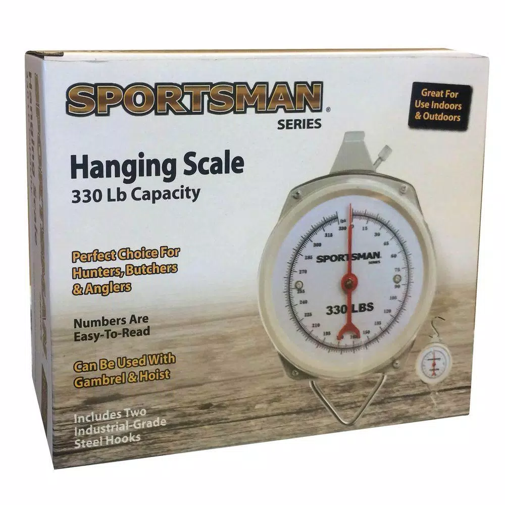 Sportsman Series 330 lb. Capacity Analog Hanging Scale with Steel Hooks
