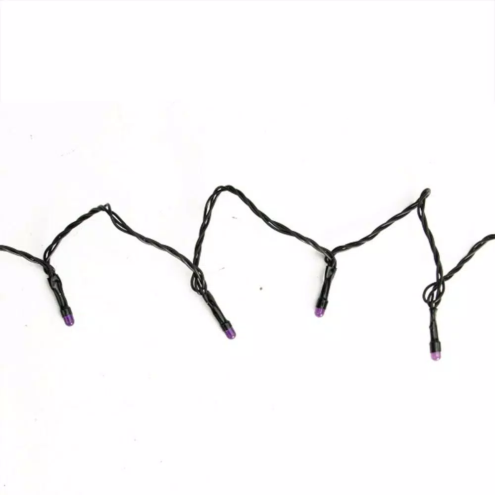 Northlight 5 in. LED Purple Micro Halloween String Lights, 15-Set, Battery Operated